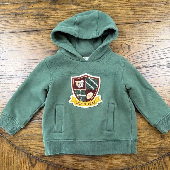 Janie and Jack Other - Janie and Jack Green Hoodie Rugby League